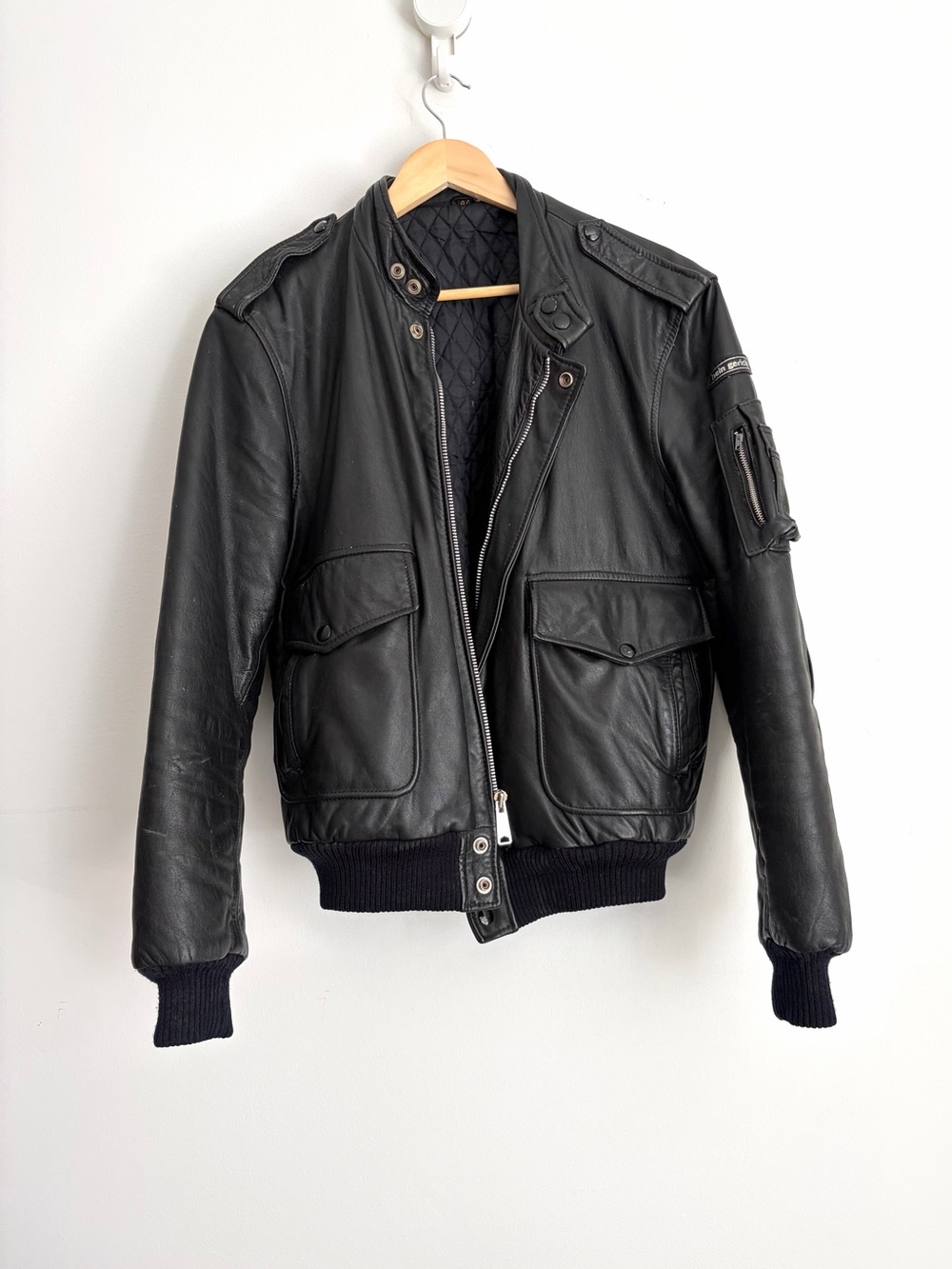 Vintage 1980s Hein Gericke Heavyweight Technical Riding Bomber Jacket 44